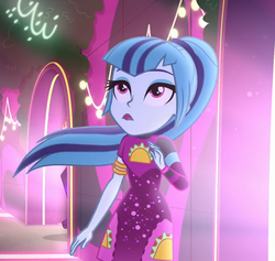 Size: 1054x1000 | Tagged: safe, screencap, sonata dusk, siren, equestria girls, find the magic, g4, my little pony equestria girls: better together, clothes, cropped, cute, dress, female, minidress, ponytail, sonatabetes, taco dress