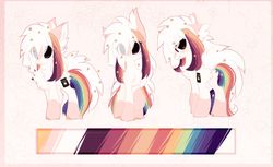 Size: 1920x1178 | Tagged: safe, artist:php146, oc, oc:ayaka, pony, alternate design, butt fluff, chest fluff, color palette, ear fluff, female, flower, hair over eyes, looking at you, mare, multicolored hair, ponified, species swap, stars, unshorn fetlocks
