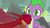Size: 1280x720 | Tagged: safe, screencap, garble, spike, dragon, g4, sweet and smoky, cupcake, food, great moments in animation, male, smear frame, winged spike, wings