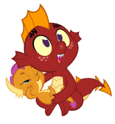 Size: 591x638 | Tagged: safe, artist:queencold, garble, smolder, dragon, g4, baby, baby dragon, baby garble, baby smolder, brother and sister, cute, dragoness, duo, female, gardorable, male, siblings, simple background, smolderbetes, transparent background, vector, younger