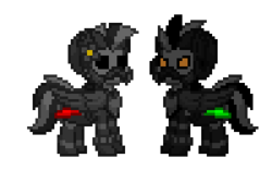 Size: 300x200 | Tagged: safe, artist:venombronypl, pony, fallout equestria, pony town, brotherhood of steel, enclave, fallout, fallout: new vegas, simple background