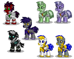 Size: 500x400 | Tagged: safe, artist:venombronypl, pony, pony town, alternate timeline, armor, changeling guard, crystal guard, crystal guard armor, crystal war timeline, king sombra guard, night guard, royal guard, simple background, vampire guard
