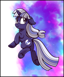 Size: 5876x6999 | Tagged: safe, artist:estories, oc, oc only, oc:silverlay, original species, pony, umbra pony, unicorn, absurd file size, absurd resolution, female, freckles, looking back, mare, solo
