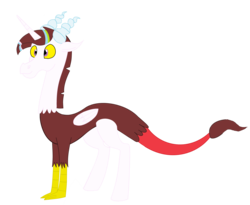 Size: 5153x4233 | Tagged: safe, artist:mr100dragon100, discord, princess celestia, oc, oc only, hybrid, g4, draconequus hybrid, female, interspecies offspring, male, next generation, offspring, parent:discord, parent:princess celestia, parents:dislestia, ship:dislestia, shipping, simple background, solo, straight, transparent background
