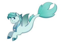Size: 1280x854 | Tagged: safe, artist:itstechtock, oc, oc only, oc:beauregard, seapony (g4), male, simple background, solo, transparent background