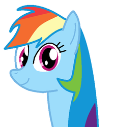 Size: 484x536 | Tagged: safe, artist:theawesomeguy98201, rainbow dash, pony, g4, cute, dashabetes, female, looking at you, simple background, solo, white background