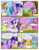 Size: 612x792 | Tagged: safe, artist:newbiespud, edit, edited screencap, screencap, applejack, cloud kicker, dizzy twister, fluttershy, juicy fruit, orange swirl, pinkie pie, rainbow dash, rarity, twilight sparkle, earth pony, pegasus, pony, unicorn, comic:friendship is dragons, fall weather friends, g4, background pony, clothes, comic, dialogue, dress, female, glasses, grin, hoof shoes, injured, looking up, mane six, mare, measuring tape, medal, messy mane, messy wings, open mouth, running of the leaves, screencap comic, smiling, surprised, tired, unicorn twilight, walking