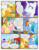 Size: 612x792 | Tagged: safe, artist:newbiespud, edit, edited screencap, screencap, applejack, fluttershy, rainbow dash, rarity, twilight sparkle, earth pony, pegasus, pony, unicorn, comic:friendship is dragons, fall weather friends, g4, my little pony: friendship is magic, comic, dialogue, eyes closed, female, freckles, grin, hat, injured, mare, messy mane, messy wings, screencap comic, smiling, unicorn twilight, worried