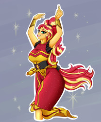 Size: 2500x3000 | Tagged: safe, artist:albertbm, sunset shimmer, dance magic, equestria girls, equestria girls specials, g4, clothes, cute, female, flamenco dress, high res, shimmerbetes, smiling, solo, sunset shimmer flamenco dress