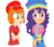 Size: 969x824 | Tagged: safe, artist:nackliza, artist:yaya54320, equestria girls, g4, barely eqg related, base used, clothes, equestria girls style, equestria girls-ified, hat, peppermint fizz, rainbow sherbet, strawberry shortcake