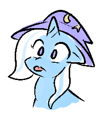 Size: 216x239 | Tagged: safe, artist:zutcha, trixie, pony, unicorn, g4, :p, cross-eyed, cute, diatrixes, female, floppy ears, mare, simple background, solo, tongue out, white background