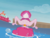 Size: 527x400 | Tagged: safe, screencap, pinkie pie, equestria girls, equestria girls series, g4, x marks the spot, back, bare shoulders, bent over, bikini, bubble, clothes, cropped, female, pinkie pie swimsuit, solo, swimsuit