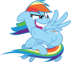 Size: 3439x3000 | Tagged: safe, artist:sollace, rainbow dash, pegasus, pony, g4, school raze, .svg available, female, flying, high res, mare, open mouth, show accurate, simple background, solo, transparent background, vector