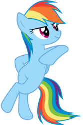 Size: 1671x2500 | Tagged: safe, artist:dusk2k, artist:jawsandgumballfan24, edit, vector edit, pegasus, pony, bipedal, female, leaning, mare, multicolored hair, simple background, smiling, solo, tomboy, transparent background, vector
