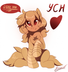 Size: 700x746 | Tagged: safe, artist:rednite, earth pony, pony, clothes, commission, cute, socks, your character here