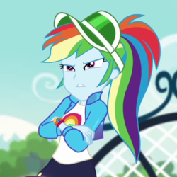 Size: 540x540 | Tagged: safe, screencap, rainbow dash, equestria girls, festival looks, g4, my little pony equestria girls: better together, cropped, crossed arms, female, solo