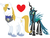 Size: 2920x2192 | Tagged: safe, prince blueblood, queen chrysalis, changeling, changeling queen, pony, unicorn, g4, bluesalis, crack shipping, duo, female, high res, male, shipping, shipping domino, stallion, straight, unshorn fetlocks