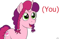 Size: 751x496 | Tagged: safe, artist:flyingsaucer, oc, oc only, oc:marker pony, pony, (you), /mlp/, 4chan, female, mlpg, simple background, solo, text, transparent background