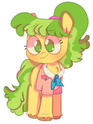 Size: 500x669 | Tagged: safe, artist:pinkiespresent, chickadee, ms. peachbottom, earth pony, pony, g4, games ponies play, chest fluff, cute, female, mare, no pupils, peachabetes, simple background, solo, transparent background, unshorn fetlocks