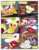 Size: 612x792 | Tagged: safe, artist:newbiespud, edit, edited screencap, screencap, applejack, fluttershy, pinkie pie, rainbow dash, rarity, twilight sparkle, earth pony, pegasus, pony, unicorn, comic:friendship is dragons, g4, my little pony: friendship is magic, the last roundup, annoyed, broom, chef's hat, cherry, clothes, comic, conveyor belt, dialogue, dust, eating, eyes closed, female, food, glowing horn, hat, horn, magic, mane six, mare, messy, onomatopoeia, raised hoof, saddle bag, screencap comic, shocked, telekinesis, unicorn twilight, worried