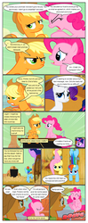 Size: 612x1553 | Tagged: safe, artist:newbiespud, edit, edited screencap, screencap, applejack, fluttershy, pinkie pie, rainbow dash, rarity, twilight sparkle, earth pony, pegasus, pony, unicorn, comic:friendship is dragons, g4, the last roundup, angry, carriage, comic, desert, dialogue, eyes closed, female, freckles, frown, hat, jumping, mane six, mare, onomatopoeia, running, sad, screencap comic, unicorn twilight