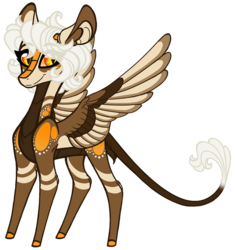 Size: 1280x1363 | Tagged: safe, artist:australian-senior, oc, oc only, oc:bonnie invictus, alicorn, hybrid, kirin, pony, kirindos, alternate universe, colored hooves, colored sclera, eye clipping through hair, eyebrows, eyebrows visible through hair, female, filly, kirin-ified, leonine tail, looking at you, orange eyes, p-body (portal), ponified, portal (valve), portal 2, simple background, smiling, smiling at you, solo, species swap, transparent background