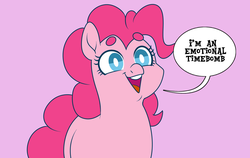 Size: 1280x811 | Tagged: safe, artist:petalierre, pinkie pie, earth pony, pony, g4, cropped, female, smiling, solo