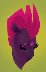 Size: 639x1000 | Tagged: safe, artist:petalierre, tempest shadow, pony, unicorn, g4, broken horn, female, horn, solo