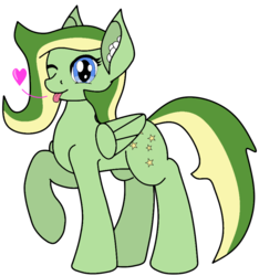 Size: 806x860 | Tagged: safe, artist:didgereethebrony, artist:zeka10000, oc, oc only, oc:boomerang beauty, pegasus, pony, :p, base used, cute, cutie mark, ear fluff, floating heart, heart, looking at you, mlem, silly, simple background, solo, tongue out, transparent background