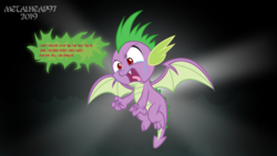 Size: 8000x4500 | Tagged: safe, artist:metalhead97, spike, dragon, comic:young dragon's wrath, g4, abuse, angry, berserk spike, comic, commission, crying, edgy, frustrated, frustration, implied ember, implied rarity, implied spikeabuse, male, red eyes, red eyes take warning, sadism, show accurate, signature, tears of anger, teeth, this ended in death, this will end in death, this will end in pain, this will end in tears, this will end in tears and/or death, this will not end well, wat, why, winged spike, wings