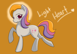 Size: 2480x1754 | Tagged: source needed, safe, artist:mediocre, light heart, pony, g2, cute, female, heart, lightheartbetes, simple background, solo