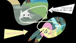 Size: 1152x648 | Tagged: safe, edit, angel bunny, fluttershy, g4, she talks to angel, illustrator, mlp s9 countdown, photoshop, silhouette