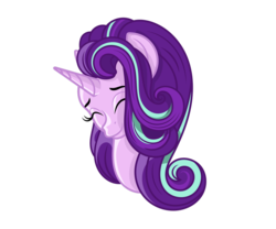 Size: 900x750 | Tagged: safe, artist:santamouse23, starlight glimmer, pony, unicorn, g4, bust, eyes closed, female, portrait, smiling, solo