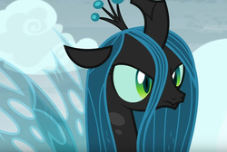 Size: 642x432 | Tagged: safe, screencap, queen chrysalis, changeling, frenemies (episode), g4, angry, female, solo