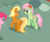 Size: 345x292 | Tagged: safe, screencap, apple cobbler, florina tart, pinkie pie, earth pony, pony, g4, pinkie pride, apple family member, background pony, bow, butt, cobblerbutt, cropped, duo focus, female, hair bow, looking at each other, mare, plot, tartbutt, walking