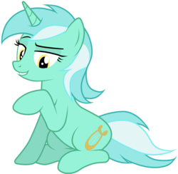 Size: 3985x3882 | Tagged: safe, artist:junkiesnewb, lyra heartstrings, pony, unicorn, g4, .psd available, background pony, female, high res, raised hoof, simple background, solo, transparent background, vector