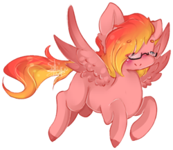 Size: 437x377 | Tagged: safe, artist:shiroikitten, oc, oc only, oc:forest fire, pegasus, pony, glasses, male, simple background, solo, stallion, transparent background, white outline