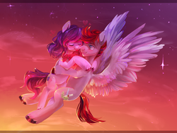 Size: 4000x3000 | Tagged: safe, artist:share dast, oc, earth pony, pegasus, pony, duo, romantic