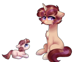 Size: 983x813 | Tagged: dead source, safe, artist:moon-rose-rosie, oc, oc only, oc:rosalina, oc:sunlight, pony, unicorn, baby, baby pony, colt, crying, duo, male, offspring, parent:starlight glimmer, parent:sunburst, parents:starburst, simple background, transparent background