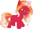 Size: 67x60 | Tagged: safe, artist:ronald rose, firebrand, earth pony, pony, tails of equestria, female, filly, solo