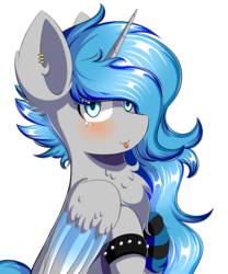 Size: 1800x2160 | Tagged: safe, artist:prism(not colourful), oc, oc only, oc:moonbeam zodiac, alicorn, pony, alicorn oc, bust, female, mare, portrait, simple background, solo, transparent background