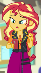 Size: 324x567 | Tagged: safe, screencap, sunset shimmer, equestria girls, equestria girls specials, g4, my little pony equestria girls: better together, my little pony equestria girls: holidays unwrapped, cropped, female, geode of empathy, magical geodes, solo