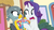 Size: 1600x900 | Tagged: safe, screencap, gabby, rarity, griffon, dragon dropped, g4, comic book, confession, stare