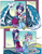 Size: 1976x2554 | Tagged: safe, artist:art-2u, derpibooru exclusive, rarity, sweetie belle, seagull, starfish, equestria girls, g4, make new friends but keep discord, beach, clothes, comic, commission, dress, female, flower, flower in hair, gala dress, ocean, sash, siblings, sisters, soaked, splash, wave, wet, wet clothes, wet hair, wet hairity