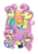 Size: 1737x2512 | Tagged: safe, artist:shamy-crist, fluttershy, pegasus, pony, fake it 'til you make it, g4, abstract background, alternate hairstyle, clothes, ear fluff, female, fluttergoth, hipstershy, mare, multeity, severeshy, warrior of inner strength