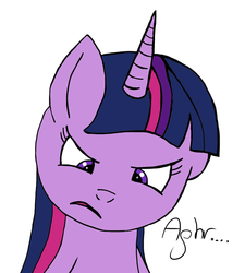 Size: 1800x2000 | Tagged: safe, artist:inkyy, twilight sparkle, pony, g4, angry, angry face, argh!!!, silly, silly face