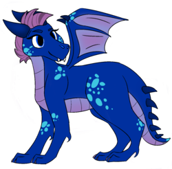 Size: 1200x1180 | Tagged: safe, artist:artisticfangirl7, oc, oc only, oc:astrid the dragon, dragon, feral