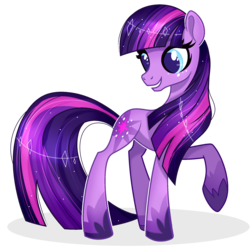 Size: 2000x2000 | Tagged: safe, artist:angellightyt, twilight sparkle, earth pony, pony, g4, earth pony twilight, female, g5 concept leak style, g5 concept leaks, high res, looking back, mare, raised hoof, simple background, solo, transparent background, twilight sparkle (g5 concept leak), unshorn fetlocks, watermark