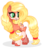 Size: 1210x1355 | Tagged: safe, artist:angellightyt, applejack, earth pony, pony, g4, applejack (g5 concept leak), braid, braided tail, female, g5 concept leak style, g5 concept leaks, hairband, hoof fluff, mare, simple background, solo, transparent background, unshorn fetlocks