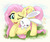 Size: 1093x910 | Tagged: safe, artist:joakaha, angel bunny, fluttershy, pegasus, pony, rabbit, g4, season 9, she talks to angel, angelbetes, animal, cute, daaaaaaaaaaaw, dialogue, duo, female, folded wings, hnnng, hug, male, mare, one eye closed, open mouth, shyabetes, smiling, weapons-grade cute, wings, wink